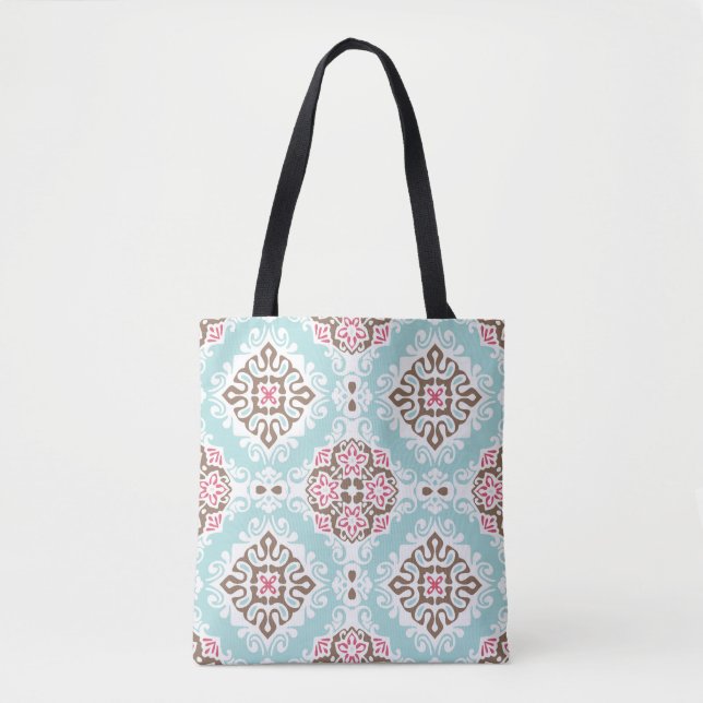 Abstract Tiled: Vintage Seamless Pattern Tote Bag (Front)