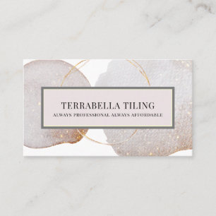 Abstract Tiling Flooring Business Card