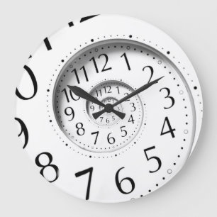 Abstract Time Spiral Infinity Wall Clock