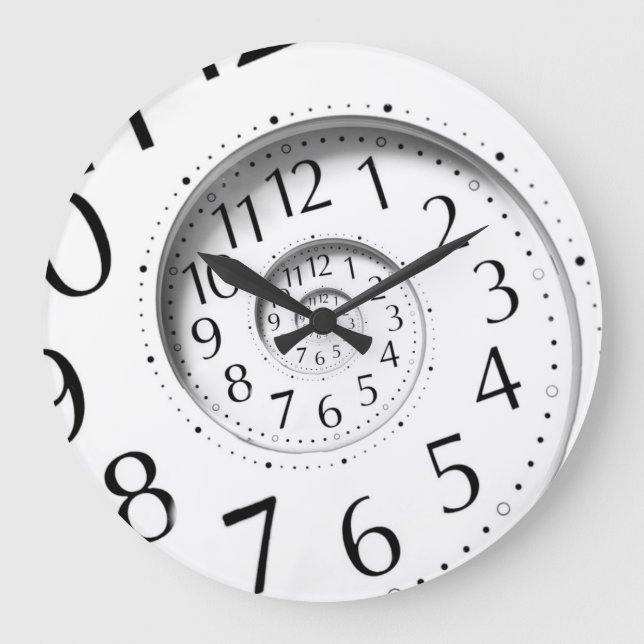 Abstract Time Spiral Infinity Wall Clock (Front)