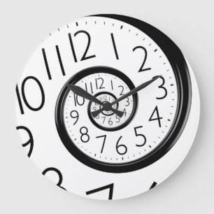 Abstract Time Spiral Infinity Wall Clock