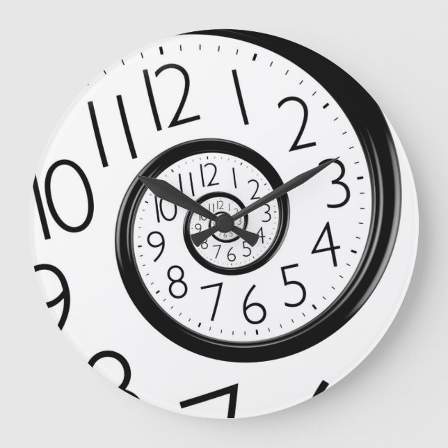 Abstract Time Spiral Infinity Wall Clock (Front)