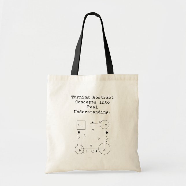Abstract to Real Understanding | Math Clarity Tote Bag (Front)