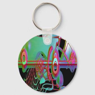 Abstract Togetherness Key Ring