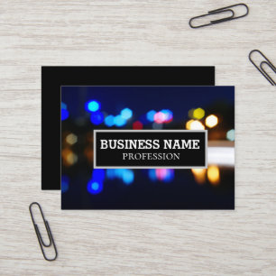 Abstract traffic lights business card