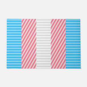 Abstract Transgender Pride Flag Doormat