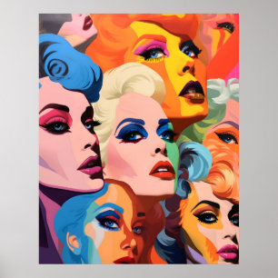 Abstract transgender women  poster