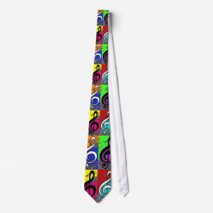 Abstract Treble Clef Tie