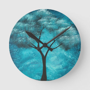 Abstract Tree Art Wall Clock