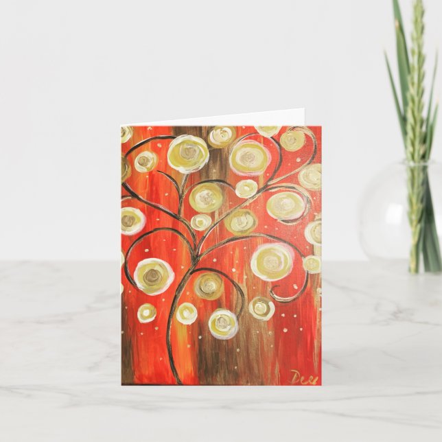 Abstract Tree - BLANK Note Card (Front)
