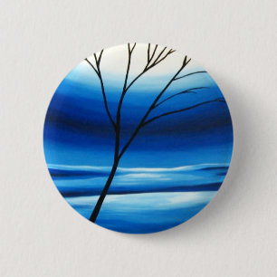 Abstract Tree Blue Sky 6 Cm Round Badge