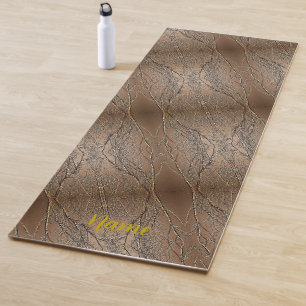 Abstract Tree Branches Brown Personalised Yoga Mat