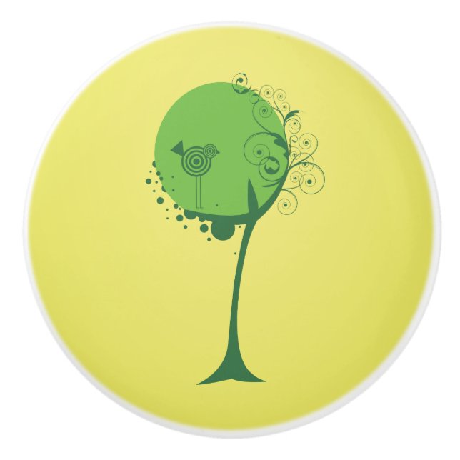 Abstract Tree Ceramic Knob (Front)