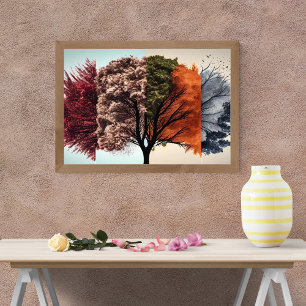 Abstract Tree Landscape Painting Photo Print