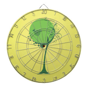 Abstract Tree Metal Cage Dartboard