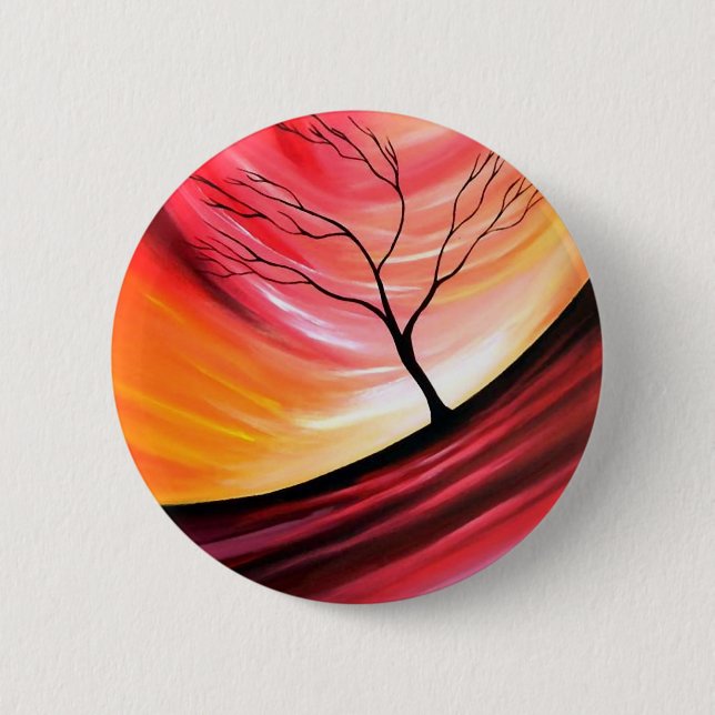 Abstract Tree - Modern Art 6 Cm Round Badge (Front)