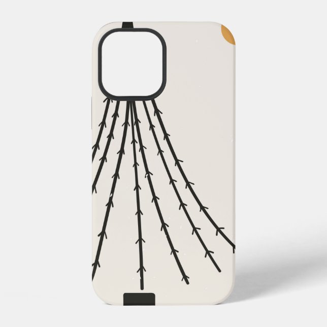 Abstract tree moon iPhone case (Back)