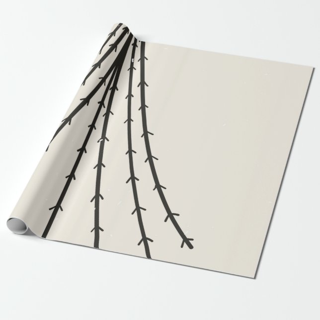 Abstract tree moon wrapping paper (Unrolled)