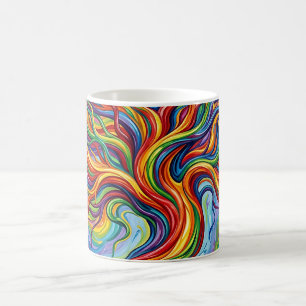 Abstract Tree Of Life Rainbow Coffee Mug