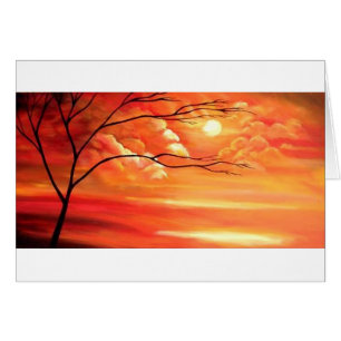 Abstract Tree & Red Sunset