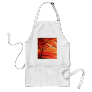 Abstract Tree & Red Sunset Standard Apron