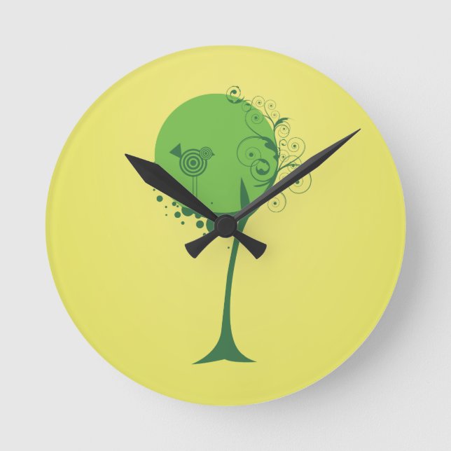 Abstract Tree Wall Clock (Front)