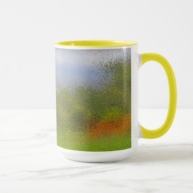 Abstract Trees And Hillside Mug (Right)