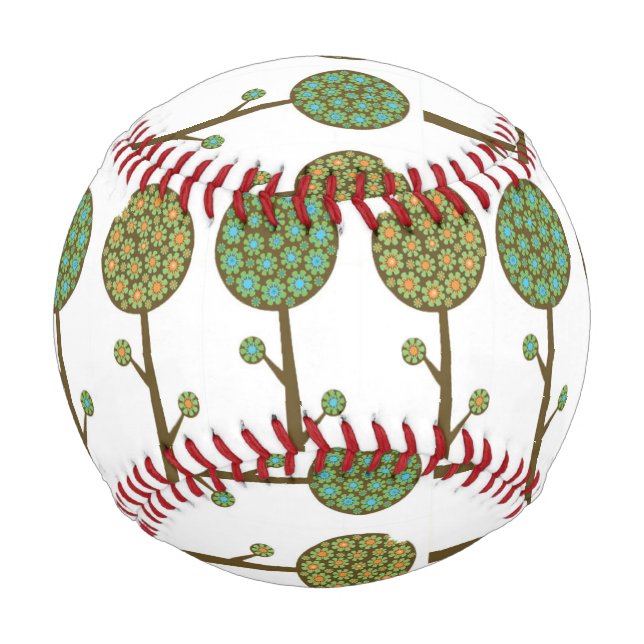 Abstract Trees Baseball (Back)