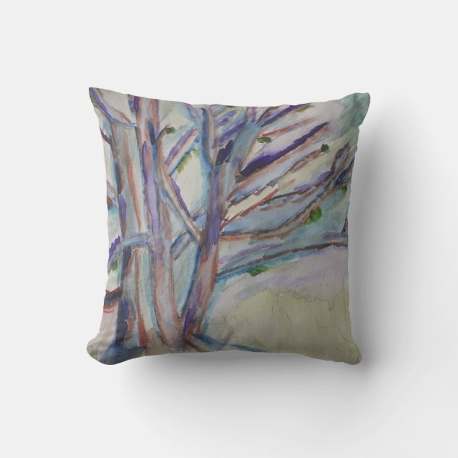 Abstract Trees Cushion (Front)