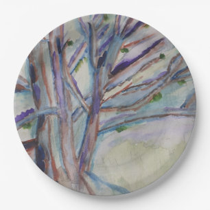 Abstract Trees Paper Plates