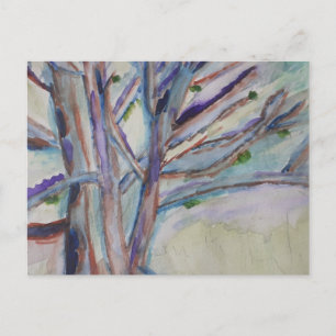 Abstract Trees Postcard