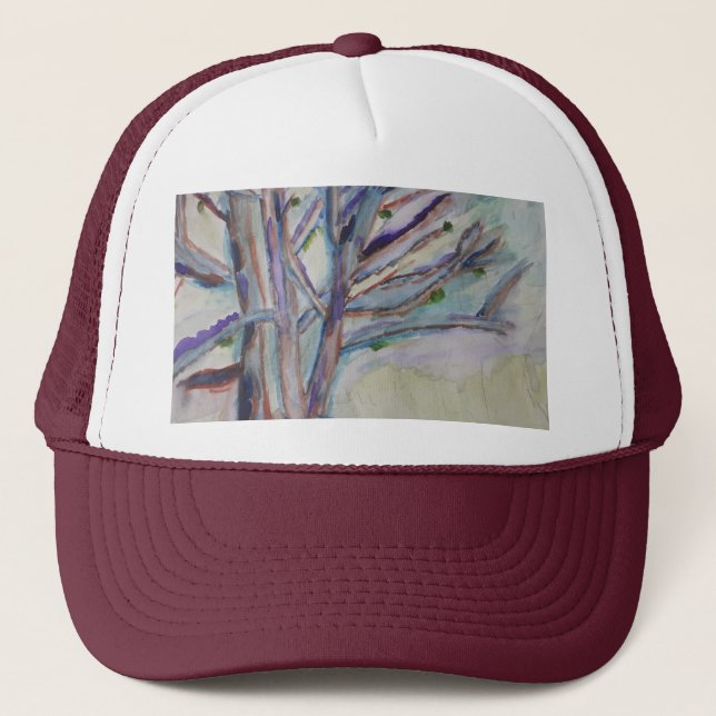 Abstract Trees Trucker Hat (Front)