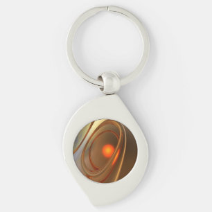 Abstract trendy and elegant 3d Design Key Ring