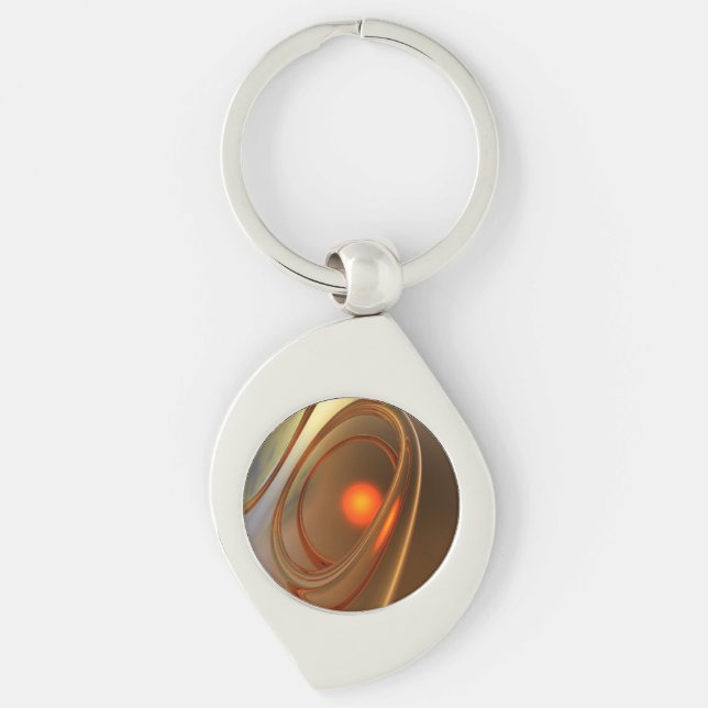 Abstract trendy and elegant 3d Design Key Ring (Front)