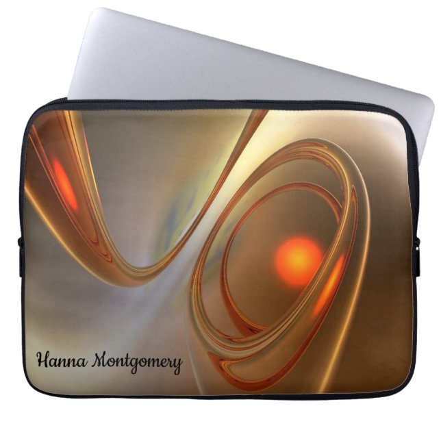 Abstract trendy and elegant 3d Design Laptop Sleeve (Front)