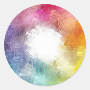 Abstract Trendy Blank Template Blue Green Pink Red Classic Round Sticker