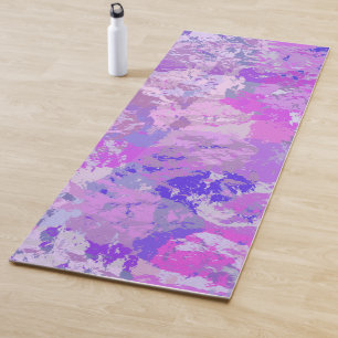 Abstract Trendy Camo Pink Purple Blue Yoga Mat