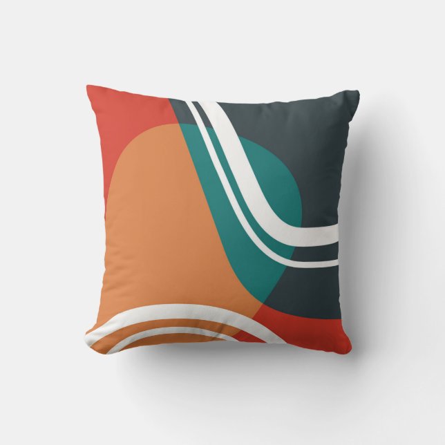 Abstract trendy line art design cushion (Front)