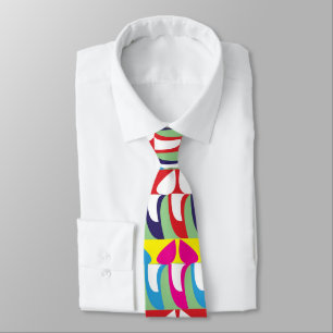 Abstract Trendy Modern Colourful Pattern Tie