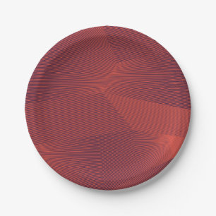 Abstract, trendy, modern geometric graphic art paper plate