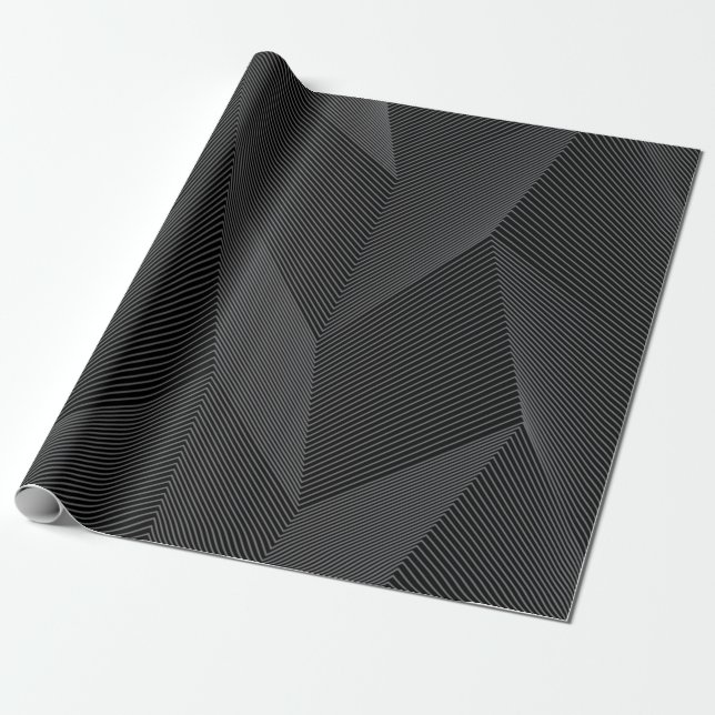 Abstract, trendy, modern, simple line pattern wrapping paper (Unrolled)