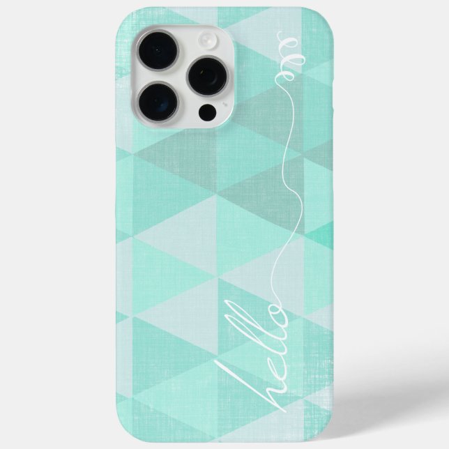 Abstract Triangle Aqua Hipster Pattern Case-Mate iPhone Case (Back)
