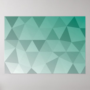 Abstract Triangle Art - Red Tones Poster