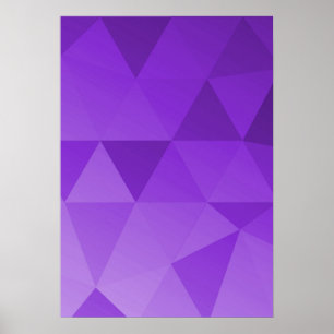 Abstract Triangle Art - Red Tones Poster
