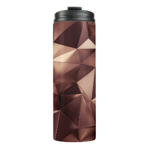 Abstract triangle crystal background. thermal tumbler
