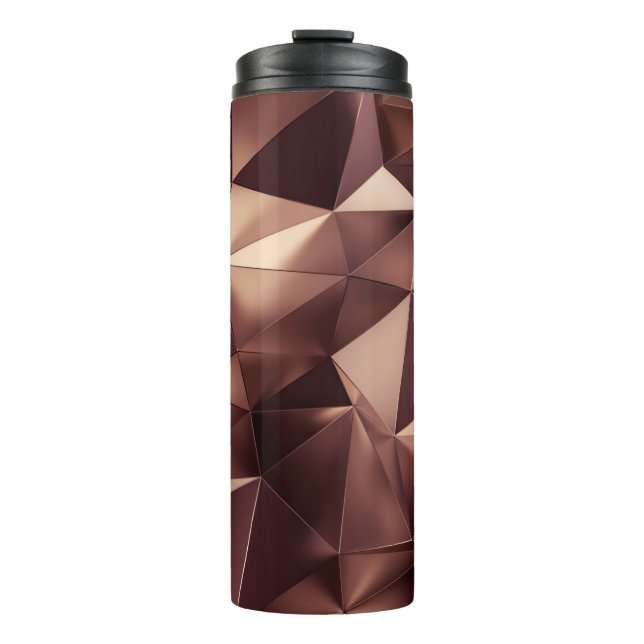 Abstract triangle crystal background. thermal tumbler (Front)