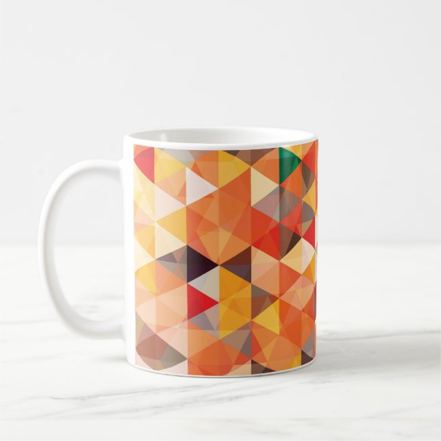 Abstract Triangle Geometric Seamless Pattern Coffee Mug (Left)