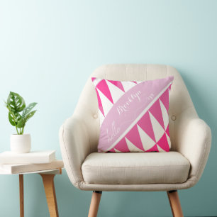 Abstract Triangle Pink Pinkish Lavender Pattern Cushion