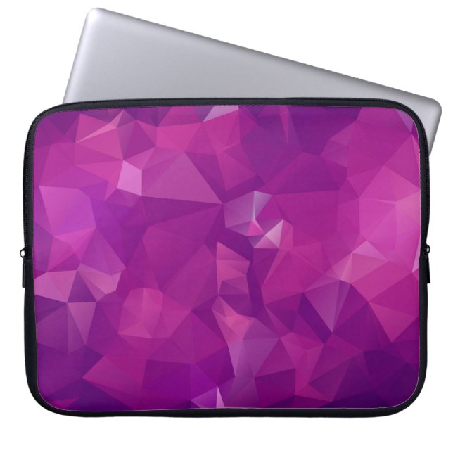 Abstract triangle violet texture backgroundbackgro laptop sleeve (Front)