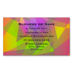 Abstract Triangles and Rectangles Magnetic Business Card